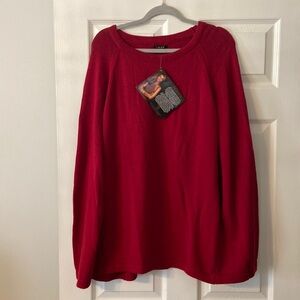 IMAN SWEATER/PONCHO SIZE M/L brand new color red LENGHT 30” see all photos